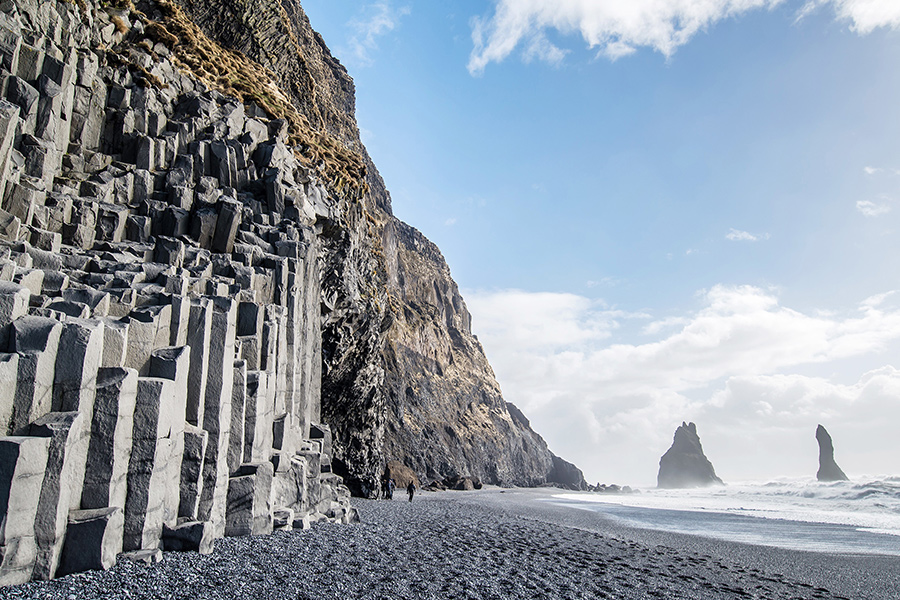 The rock formations are thought to be trolls dragging people out to sea.